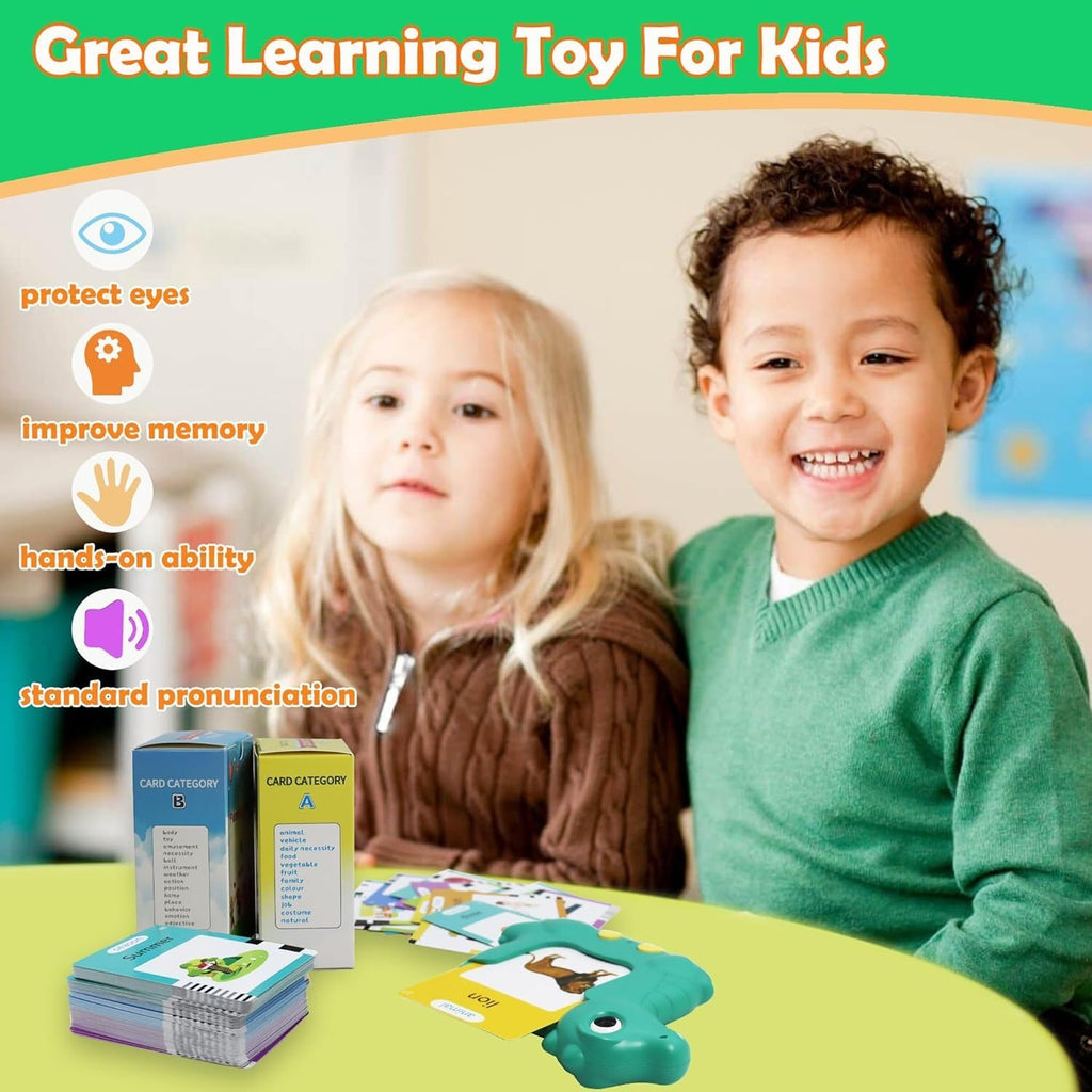 Educational Talking Flash Cards for Toddlers, Interactive Preschool Learning Toy for Speech & Language Development, Early Years Educational Flashcards Autism Pocket Speech