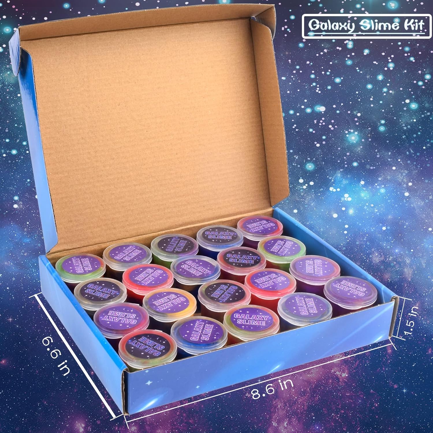 Kids Colorful Galaxy Slime – 20 Pack