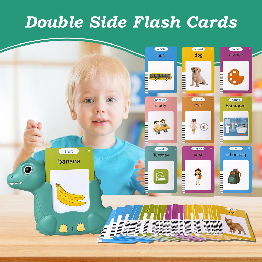 Educational Talking Flash Cards for Toddlers, Interactive Preschool Learning Toy for Speech & Language Development, Early Years Educational Flashcards Autism Pocket Speech