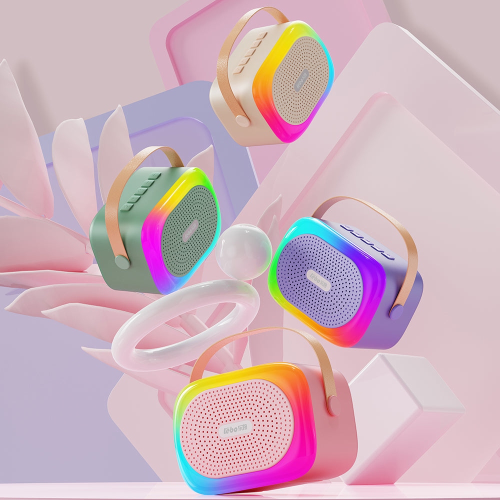 Portable Karaoke Machine with 2 Wireless Microphones